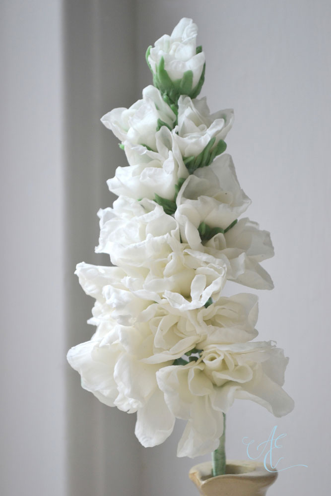 Stocks - white Hand made sugar stocks flowers