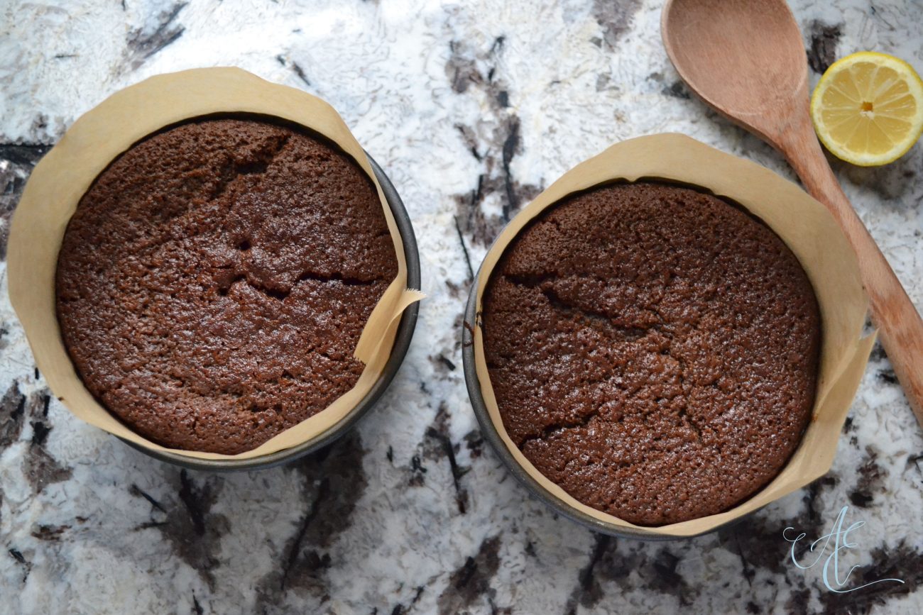 Ginger cake flat-lay