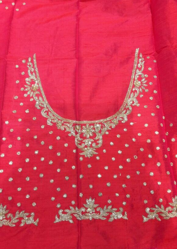red and gold wedding dress bodice fabric