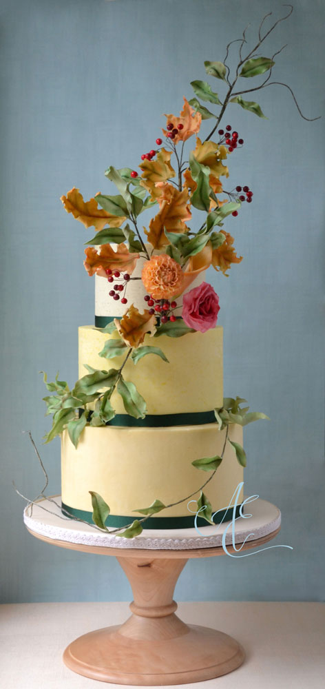 autumnal wedding cake