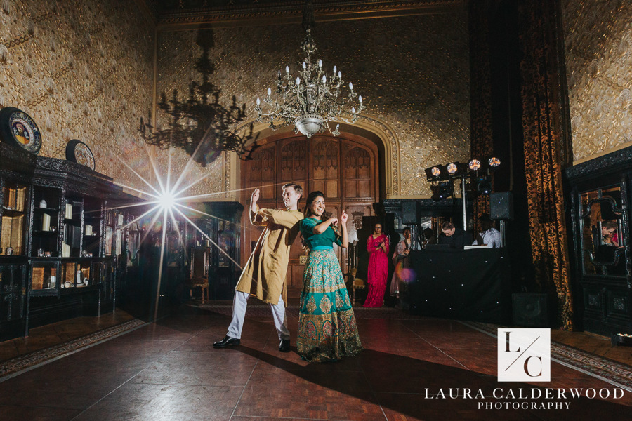 newlyweds asian wedding dancing