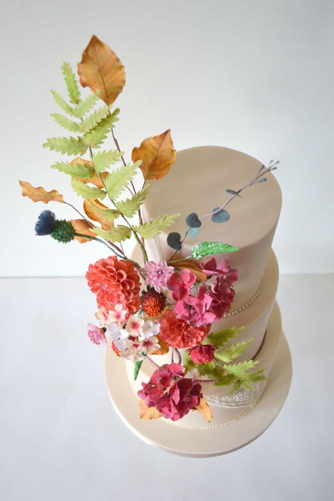 vibrant autumnal sugar floral favourite wedding cakes of 2022