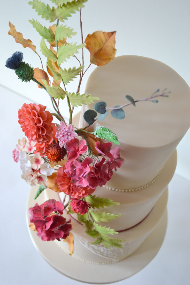 autumnal vibrant sugar floral favourite wedding cakes of 2022