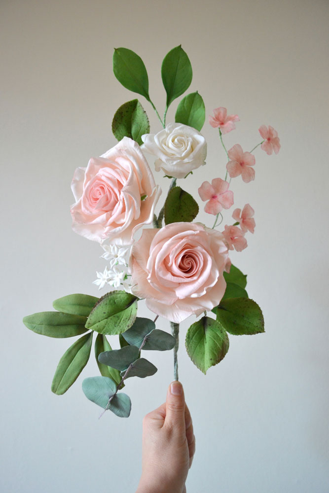 wedding cake pricing sugar flower arrangement