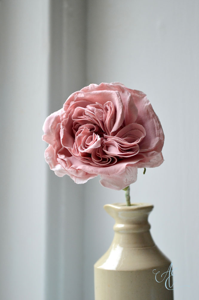 David Austin Juliet rose air dry clay David Austin Juliet pink rose